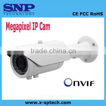 CCTV Professional H.264 720P varifocal Two-way Audio Night vision 42 PCS LED IR 40M Bullet Megapixel IP Camera support ONVIF