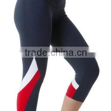 custom plain 88% nylon 12% spandex three tone slim ladies yoga tights