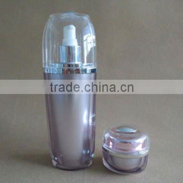 egg-shaped Acrylic Lotion Bottle and Jar for Cosmetic Packaging