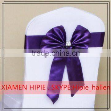 wedding chair band with pre-tied big bow party decoration