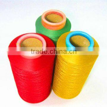 polyester doped yarn / color textured yarn, 75/72 dope dyed dty