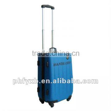 2015 China Factory Trolley Case Blue ABS Elastic Paint Suitcase/ Best Trolley Luggage Suitcase