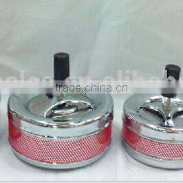 Assorted Color Spinning Push Down Metal Cigarette Ashtrays