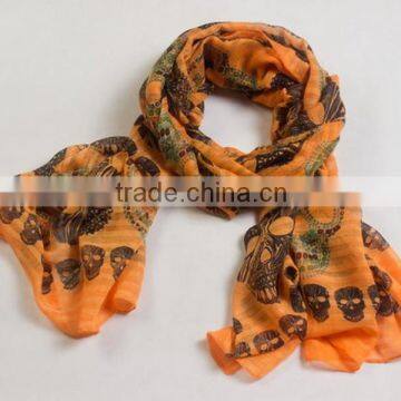 Custom design top quality cotton polyester scarf