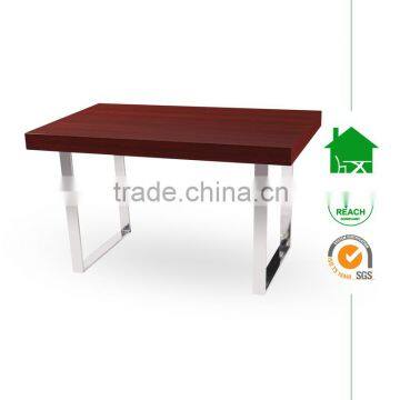 DT-2017 modern wooden dining table with veneer top