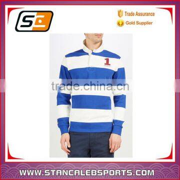 Stan Caleb 2015 High Quality Sublimation Men Long Sleeve Rugby Polo Shirt photo-2