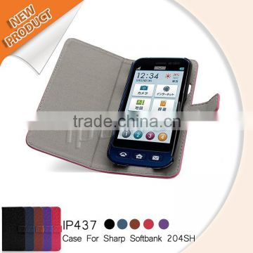 high quality leather Phone case for Sharp Softbank 204SH