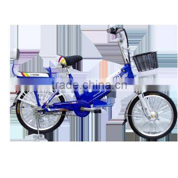 popular electric bicycle with pedal basket using lithium battery