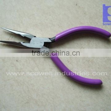 Long needle Nose Clamp Pliers with side cutting edge