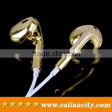 Aluminum material shenzhen mirror gold headphones for iphone 6 ear headphones