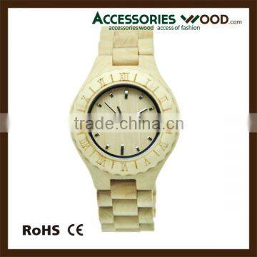 Newest Design Japan Quartz Movement Geneva Watch Water Proof Bamboo Wood photo-4