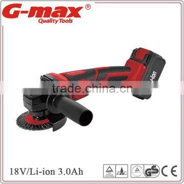 G-max 18V 3000mAh Li-ion Battery 115mm Cordless Angle Grinder GT11158