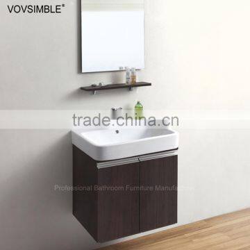 wood texture bathroom furniture set, hanging bathroom corner small cabinet