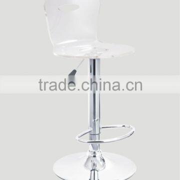 acrylic bar stool with footrest