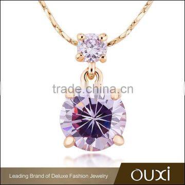 Valentine's Day Gift New European girls latest Purple crystal pendant made with AAA zircon