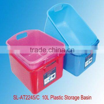 Manufacturer Wholesale Price PP Plastic 10L Basin with Handles for Household