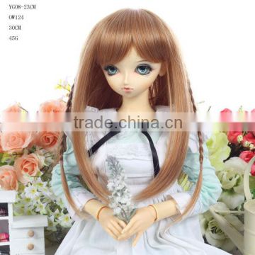 porcelain dolls wig long straight