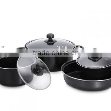 Carbon steel non-stick 7pcs cookware set