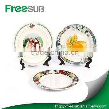 Cheap Price Wholesale Art Decoration White Blank 8" Flower Rim Ceramic Sublimation Round Plate For Christmas DIY Gifts photo-5