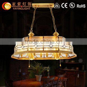 Copper restaurant chandelier ,Glass Copper restaurant interior decorative chandelier