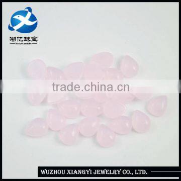 High quality wholesale pink pear shape glass beads or glass gemstone