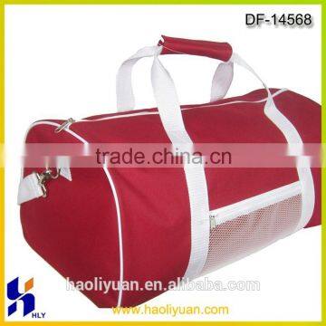 Hot sale unisex red travelling duffle bags