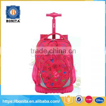 China manufacture splendours red pink lovely wholesale trolley bag with multipurpose