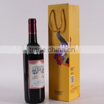 Custom delicate gift bags for wine/ gift bag with window/ paper gift bag with box wholesale