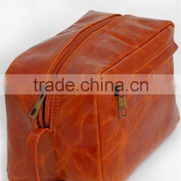 Boshiho Customized Logo Leather Wash Bag photo-2