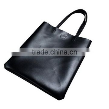 Genuine leather folding shopping bag,portable shopping bag