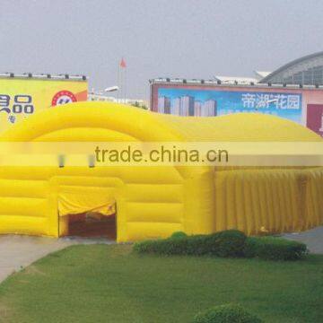 Yellow inflatable tent for party/event/concert/gathering/outdoor camping inflatable clear tent