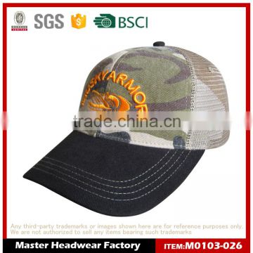 Custom Camo Mesh Trucker Hats with Embroidery Logo