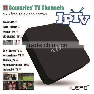976 free TV channels quad core 4k2k output rk3229 mxr android tv box firmware