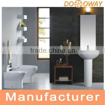 Toilet pedestal basin ceramic bathroom set,Ceramics Sanitary Ware toilet set D8080