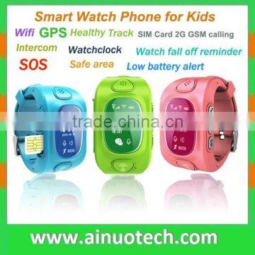 fashion children GPS watch phone SOS/wifi/intercom/cell phone/healthy monitor fuction