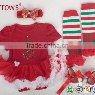 Latest Design Children Girls Winter Christmas Clothes Newborn Romper