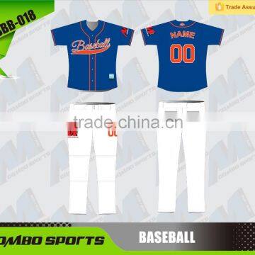 Custom sublimation baseball clothing