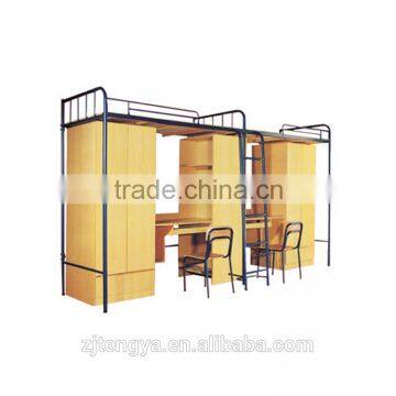 wooden apartment bedroom school furniture combination bed