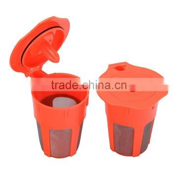 Orange color reusable plastic coffee carafe for keurig 2.0 series