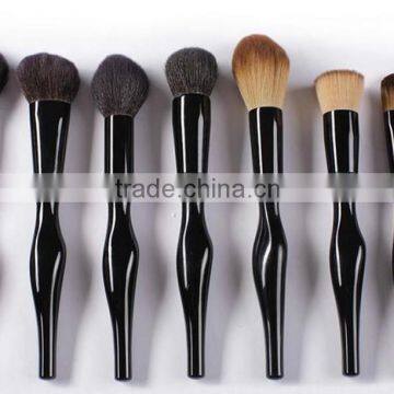 New Style!High Quality 15 Pieces Plastic Handle Professional Makeup Brush Set Black Synthetic Hair Make up Brushes photo-4
