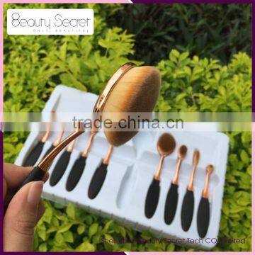 oval make up brush cosmetic,10pcs tooth brush make up set