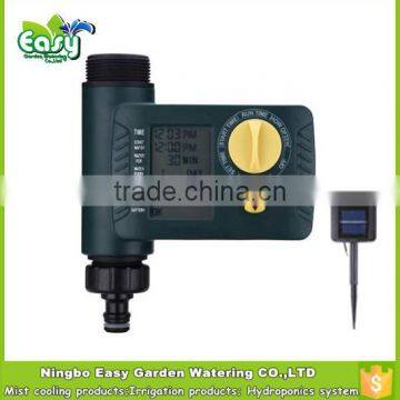 Multi-function Watering Irrigation Controller with solar battery.ELECTRONIC LCD WATER TIMER GARDEN IRRIGATION.