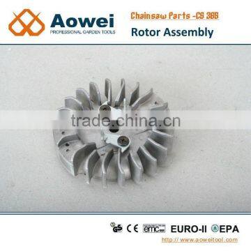 flywheel with metal ratchet on chain saw for chain saw spares