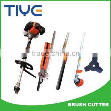 Gasoline multi 4 in 1 brush cutter , grass trimmer , pole saw for pruning branches, hedge trimmer