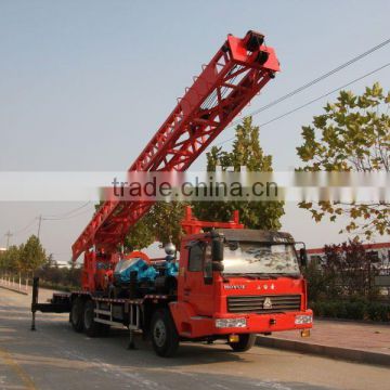 Truck-mounted water well drilling rig