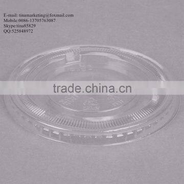Custom High Quality PS Plastic Clear Flat Lid With Straw Slot for Clod Drink Cup photo-5