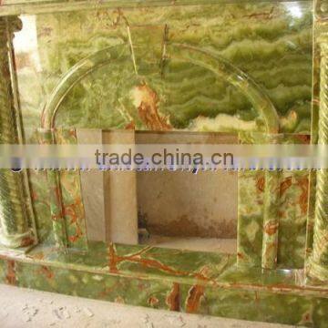 PAKISTAN ONYX MARBLE EXPORTER OF DARK GREEN ONYX FIREPLACES