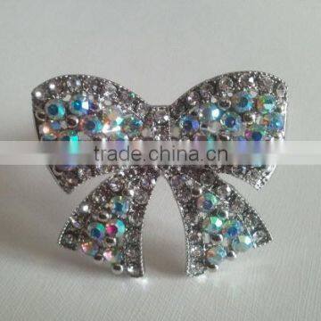 metal alloy butterfly napkin ring with rhinestones