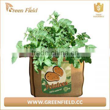 Jute Tomato Home Yard Vegetable Grow Bag Round Planter Burlap Grow Bag photo-2