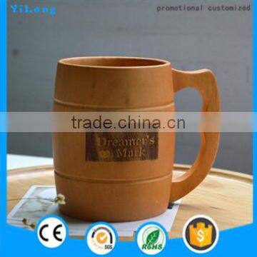 2015 New Product Suction Originality Wood Tea Wooden Round Cup photo-5